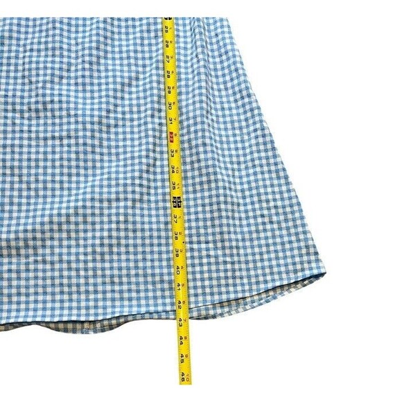 Lush Blue White Cut Out Gingham Dress Size Small - Dorothy - Off The Shoulder - Picture 8 of 8